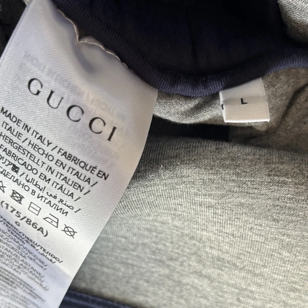 Gucci Jersey Basketball Fit Shorts With Logo Patch Embroidered sz L